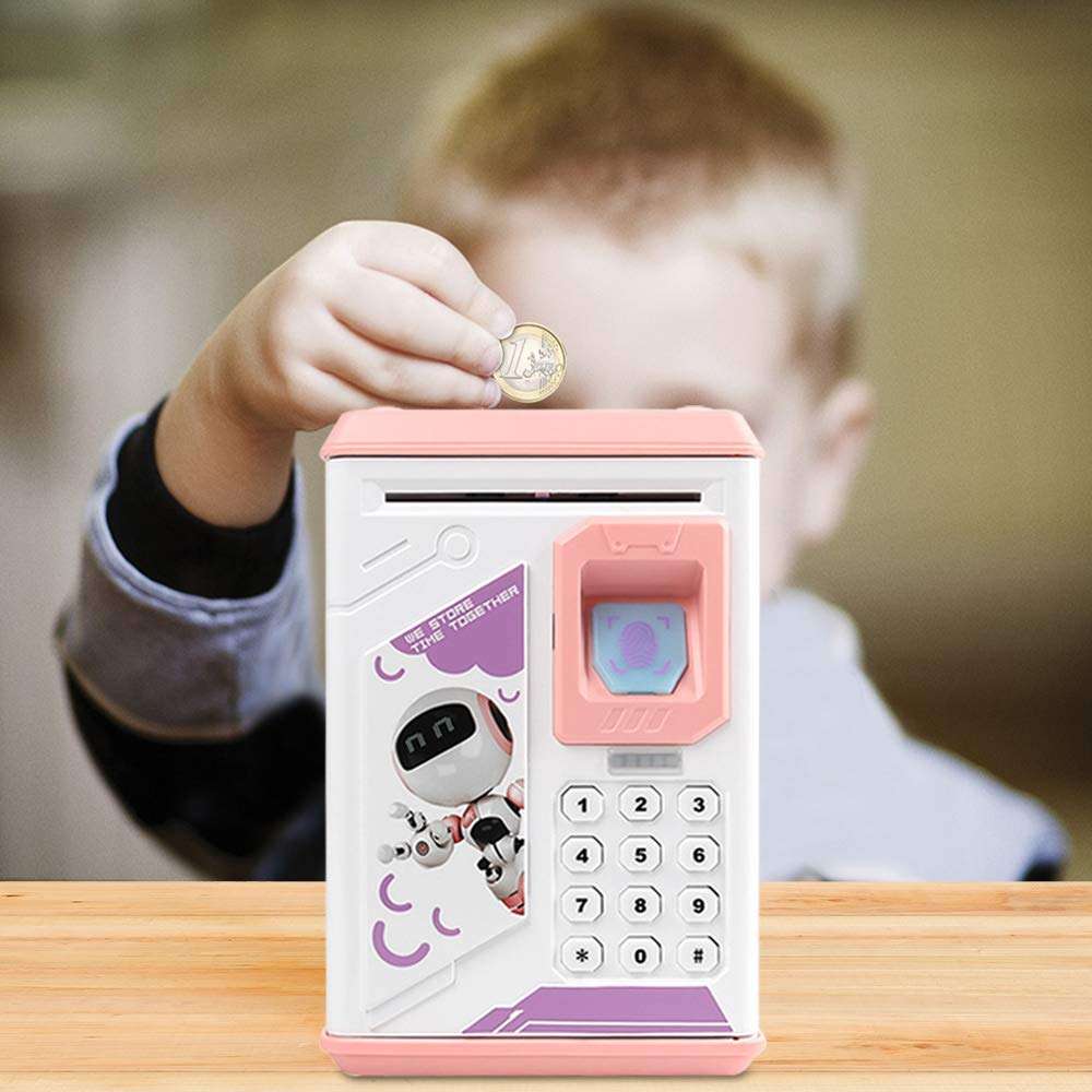 Kids ATM Fingerprint Password Money Box