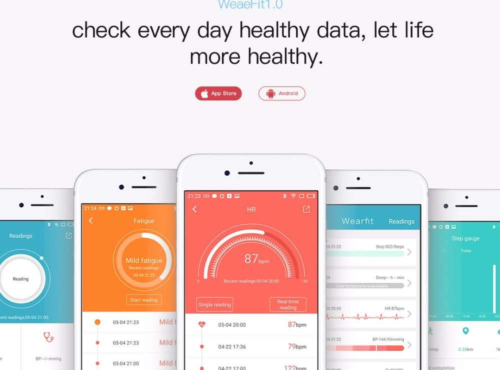 Wearfit Fitness Smart Bracelet with Heart Rate