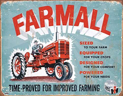 Farmall Model A Tin Sign , 16x12