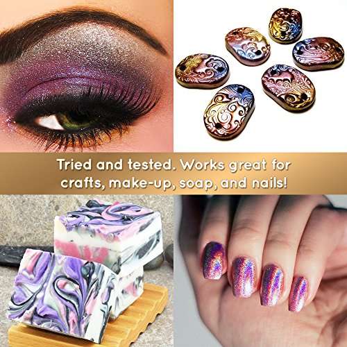 Mica Powder Pearl Pigment  12 Pack [Giftable Set with Incredible Colors] - Cosmetic Grade Metall