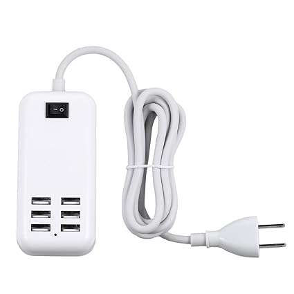 20w USB Power Adapter with 6 Ports - 1.5m line