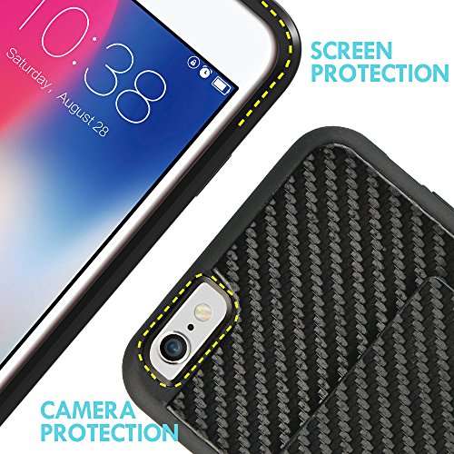 iPhone 6 Plus Wallet Case, iPhone 6S Plus Card Holder Case, ZVEdeng Credit Card Case Grip Cover wit