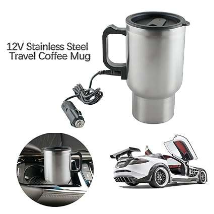 Heated Travel Mug ( Stainless Steel )