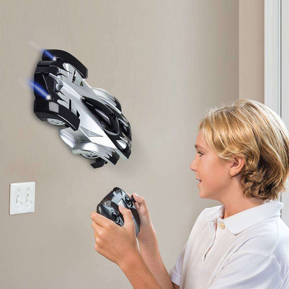 Remote Control Wall Climbing Car 360 Degree Rotating Stunt Toys Anti Gravity RC Car LED Lights Racin