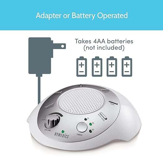 White Noise Sound Machine | Portable Sleep Therapy for Home, Office, Baby & Travel 6 Relaxing