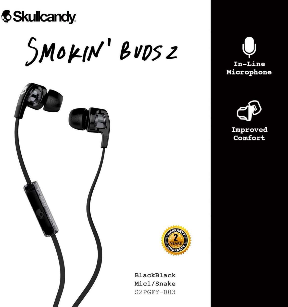 Skullcandy Smokin' Buds 2 In-Ear Earbud - Black