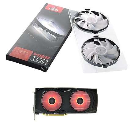 XFX Replacement GPU Hard Swap Fan Kit - RED LED, BLACK SURROUND