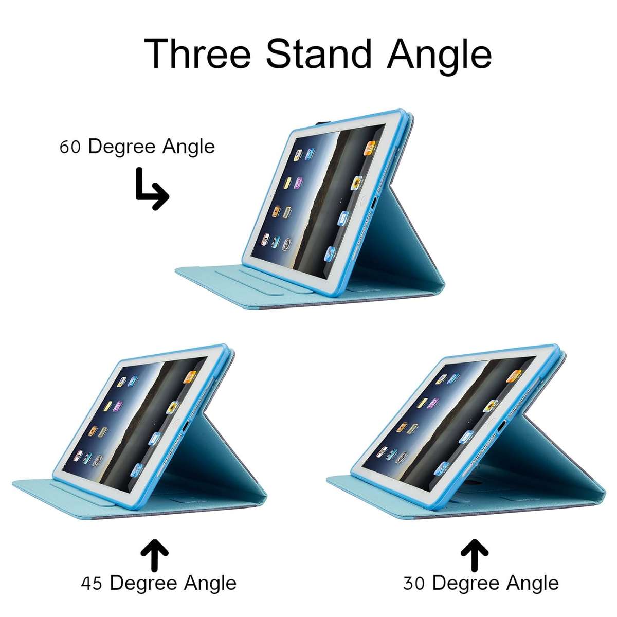 iPad 9.7 inch 2018 2017 Case/iPad Air Case/iPad Air 2 Case PU Leather Folio for Apple iPad 6th/5th G