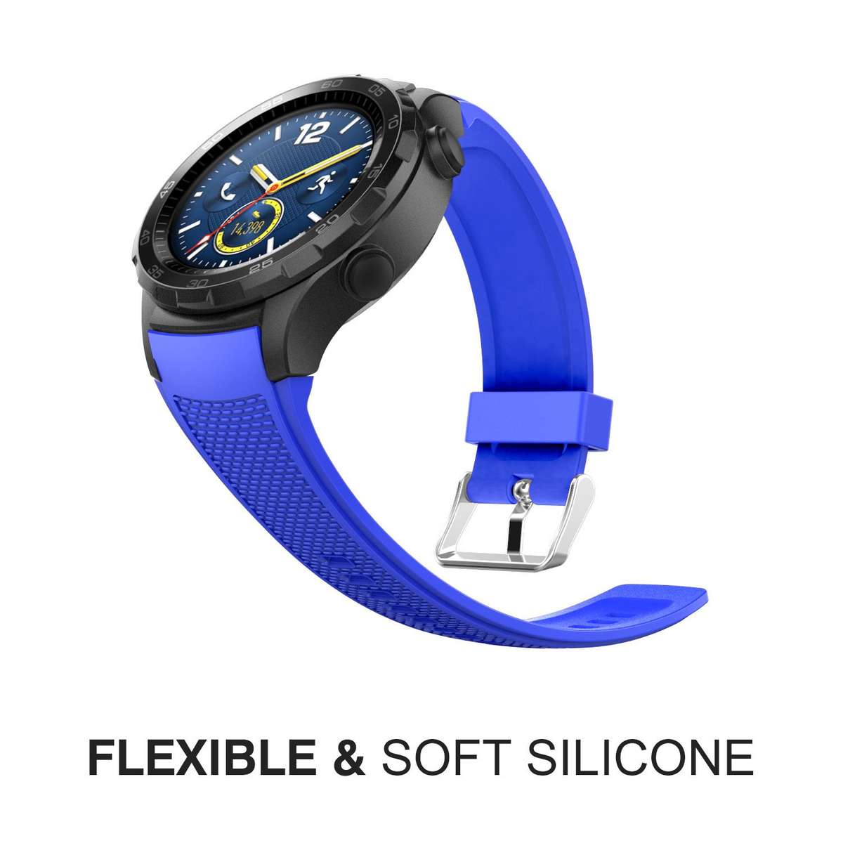 Huawei Watch 2 Band,Soft Silicone Replacement Watch Band Sport Bracelet Strap