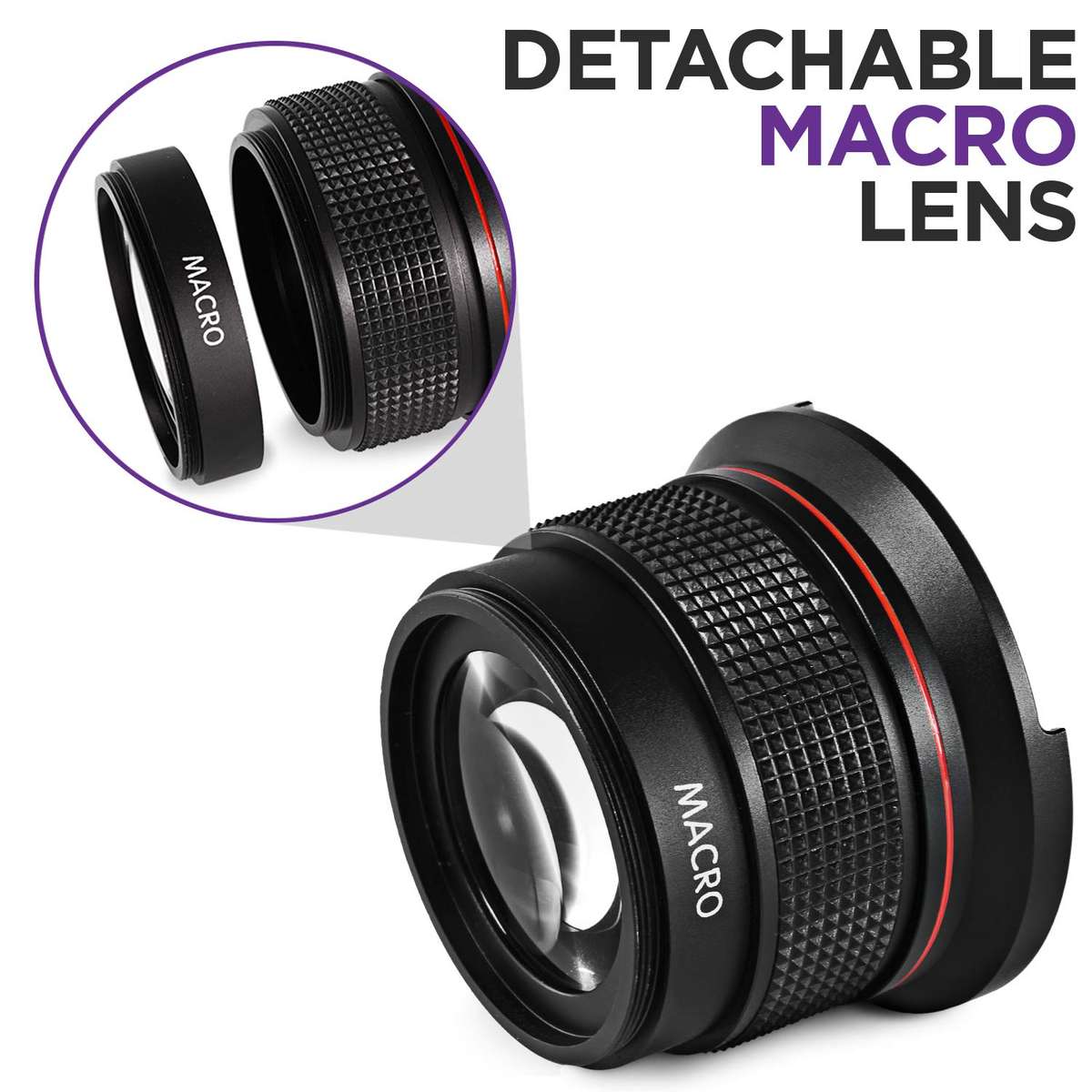 Photo 58MM 0.35x Fisheye Wide Angle Lens with Macro Close-Up Portion