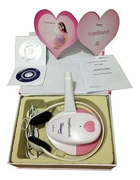 Angel Sounds Baby Fetal Doppler Heart Monitor + Ultrasound Gel and 2 CDs [Bundle Pack]