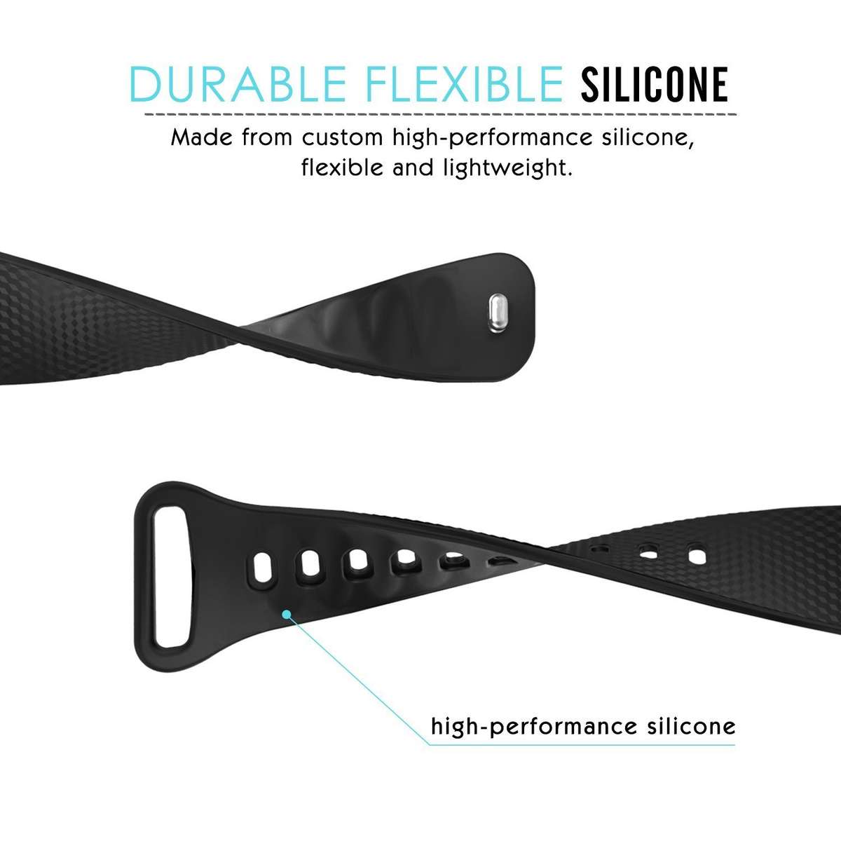 Samsung Gear Fit2 / Gear Fit2 Pro Watch Band, Soft Silicone Replacement Sport Band for Samsung Gear