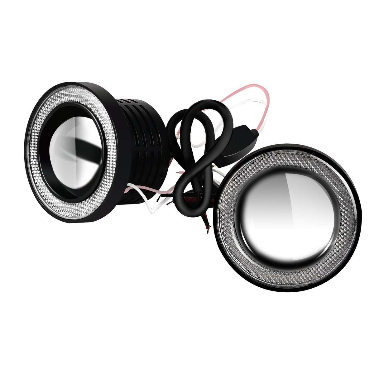 Fog Lights White Angel Eyes runing light - ( 64mm)