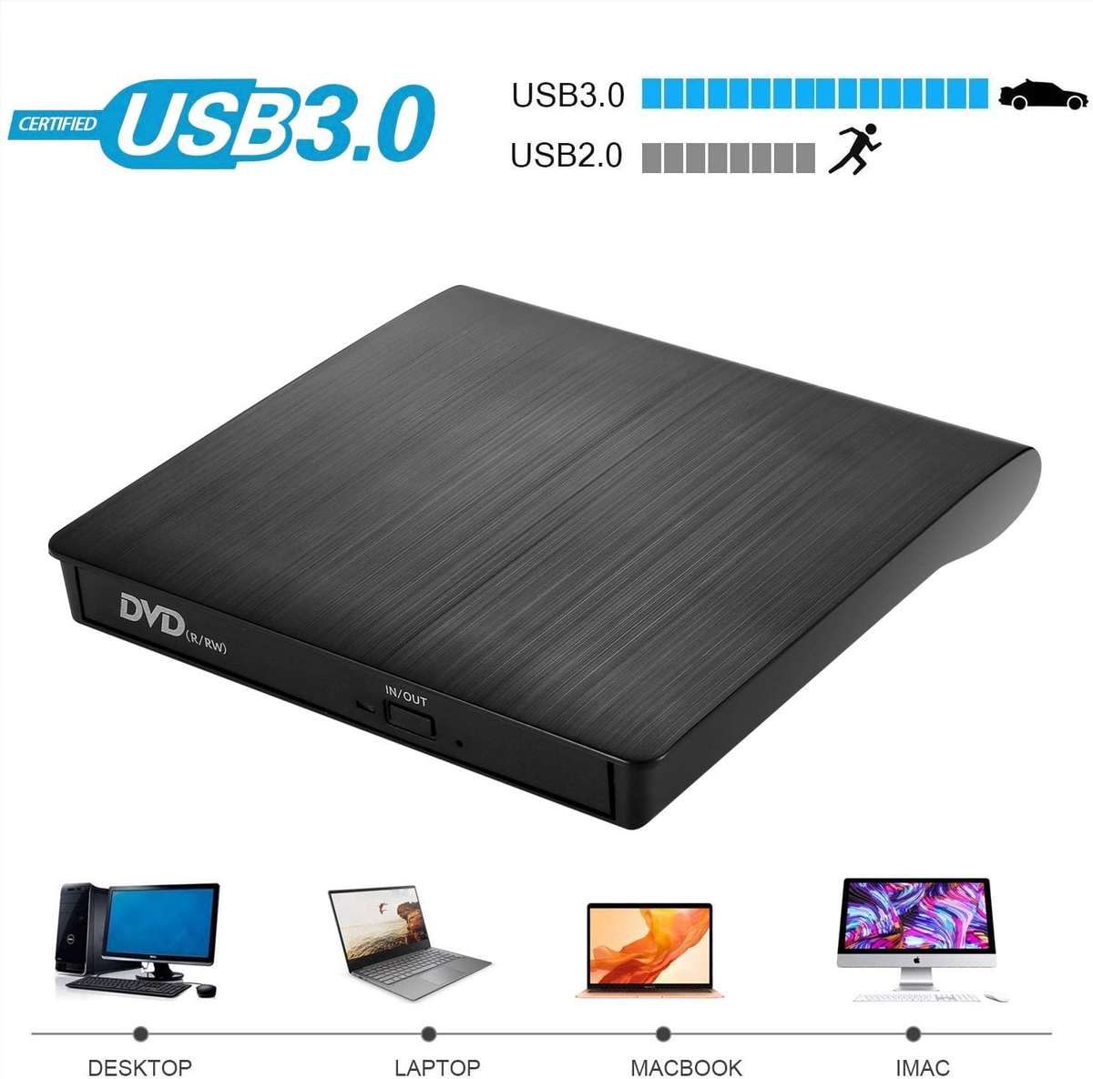 USB 3.0 Slim External Drive - DVD\RW