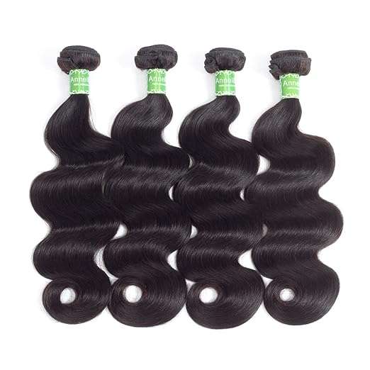 Brazilian Hair Body Wave 4 Bundles Unprocessed Human Hair Weaves Natural Black 10 10 10 10