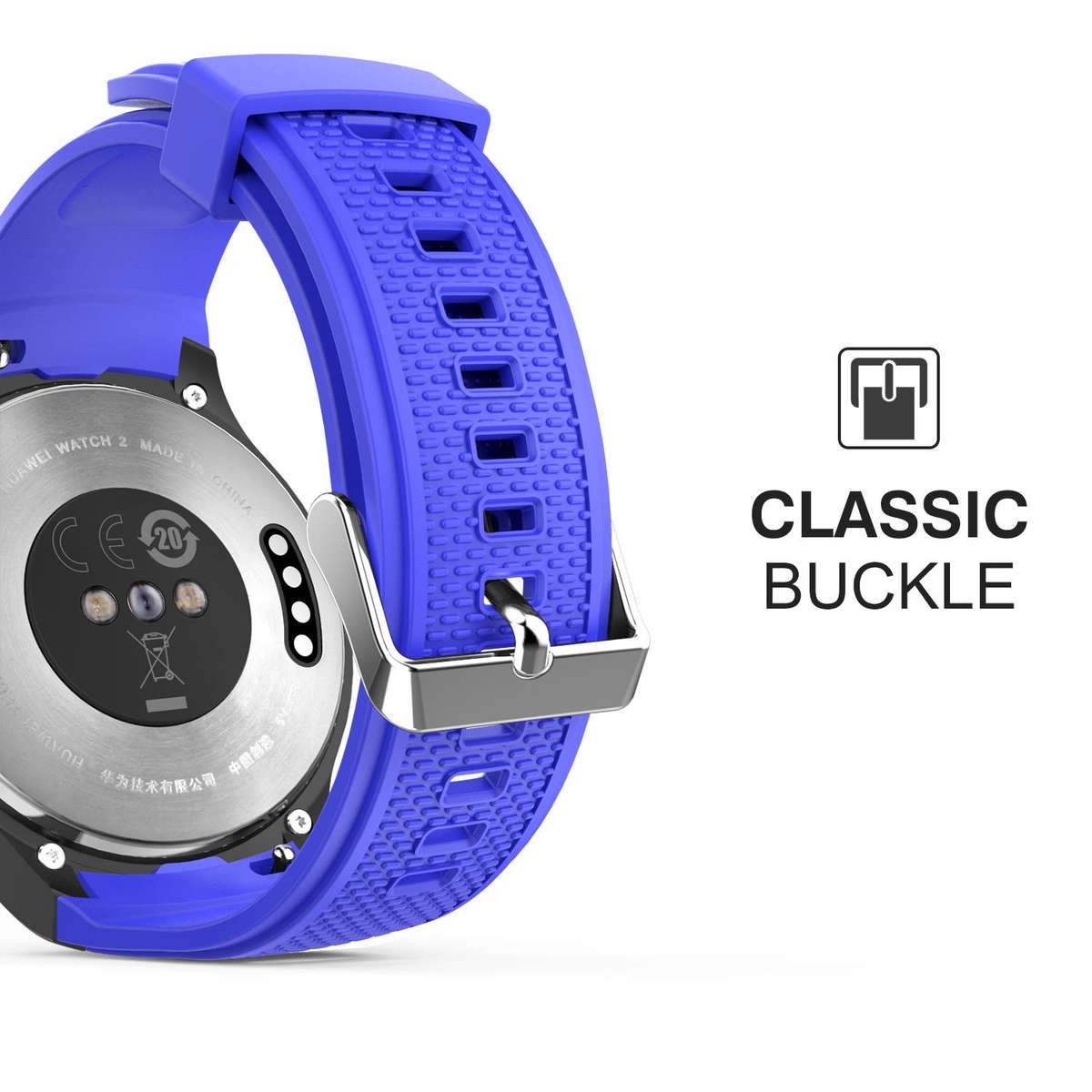 Huawei Watch 2 Band,Soft Silicone Replacement Watch Band Sport Bracelet Strap