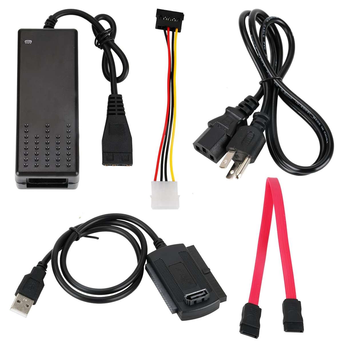 SATA/IDE to USB Adapter Converter Cable with External Power Adapter - Open Box