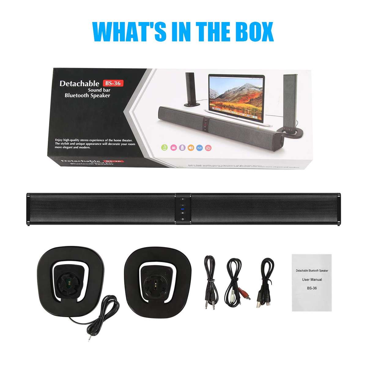 DETACHABLE BLUETOOTH SOUND BAR