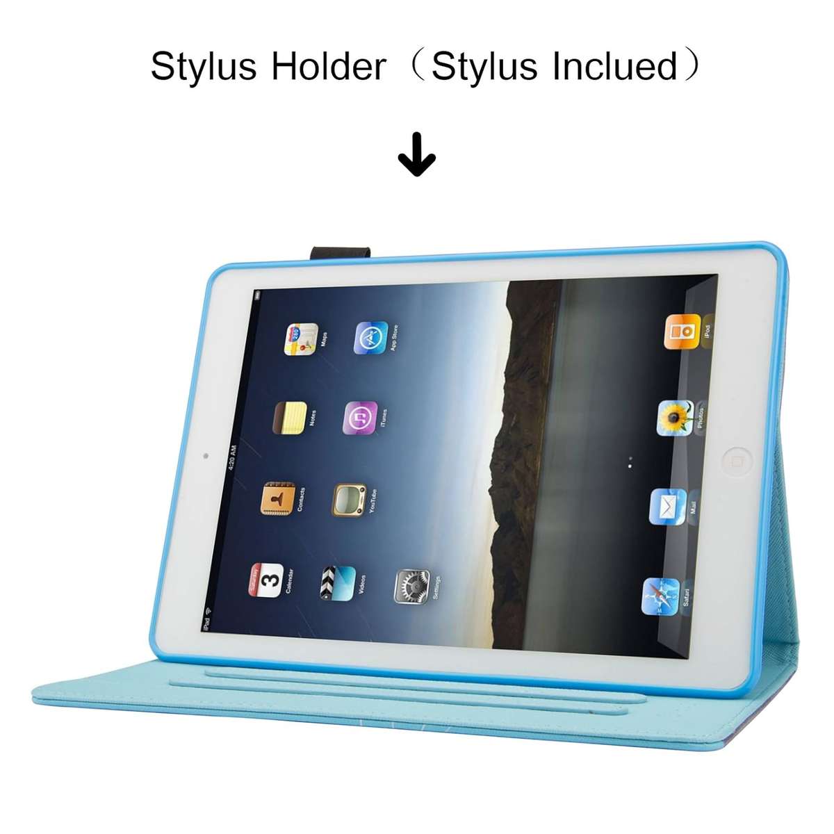 iPad 9.7 inch 2018 2017 Case/iPad Air Case/iPad Air 2 Case PU Leather Folio for Apple iPad 6th/5th G