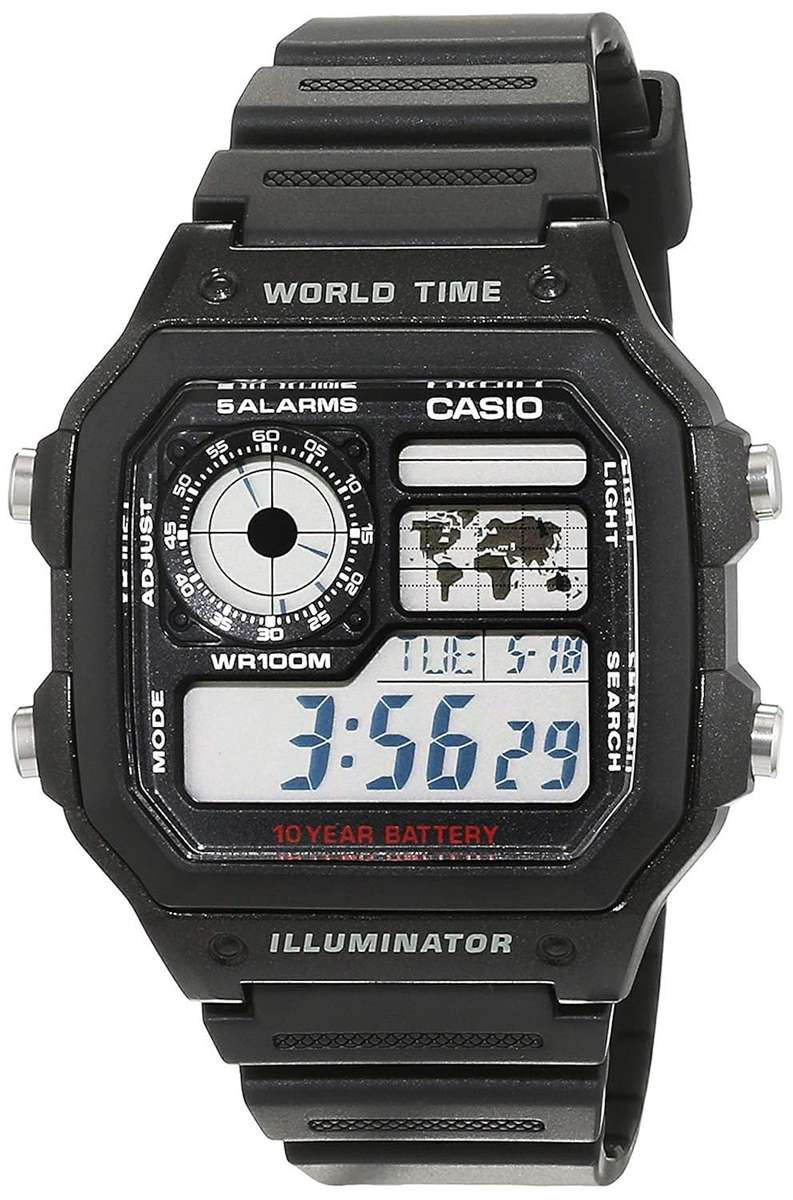 Casio Worldtime Illuminator Mens Watch (AE-1200WH-1AVEF)