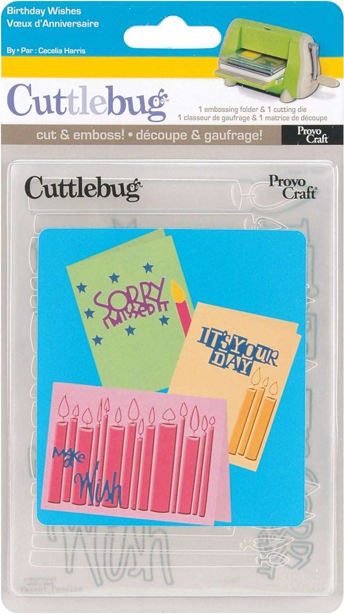 Cuttlebug Machine V2 Includes 2 extra Embossing Sets Birthday Wishes & Candles- Excellent condition