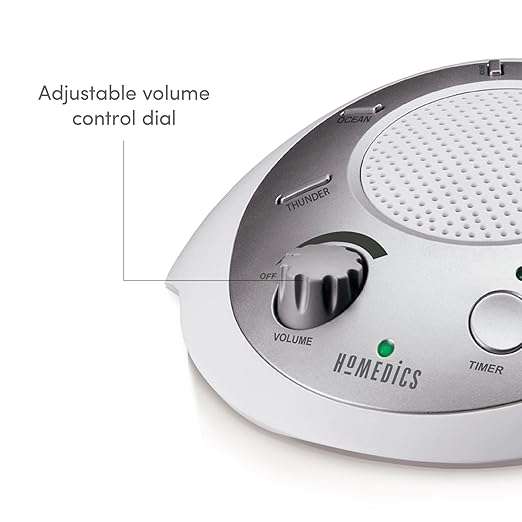 White Noise Sound Machine | Portable Sleep Therapy for Home, Office, Baby & Travel 6 Relaxing