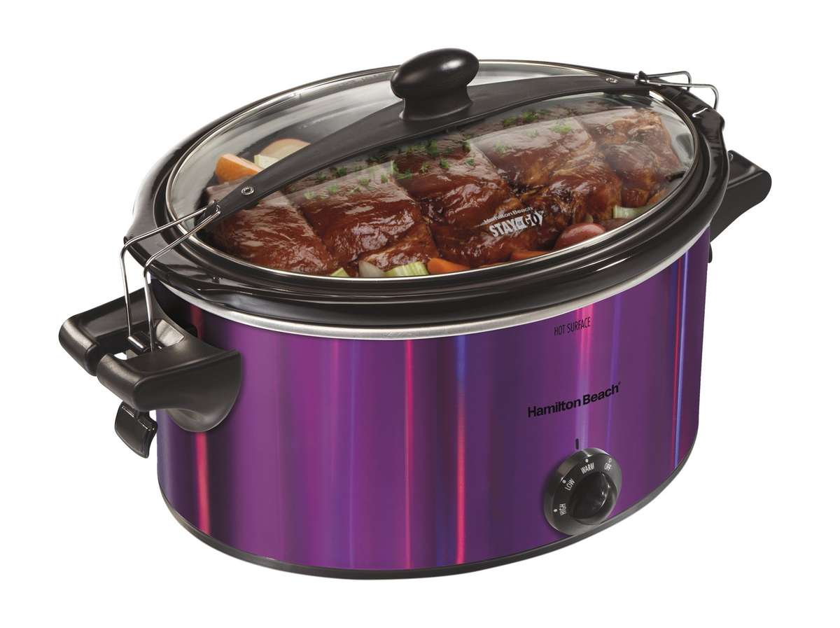 Hamilton Beach 33454 Shimmer Finish Slow Cooker Purple 5 quart