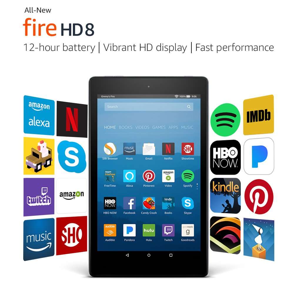 Amazon Kindle Fire HD8 Tablet (2017 model) - LOCAL STOCK