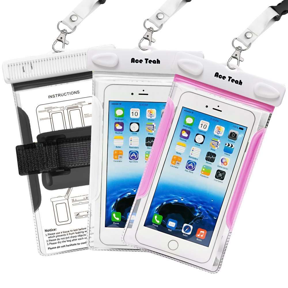 Ace Teah AC0023-4 Waterproof Case - Black White Pink