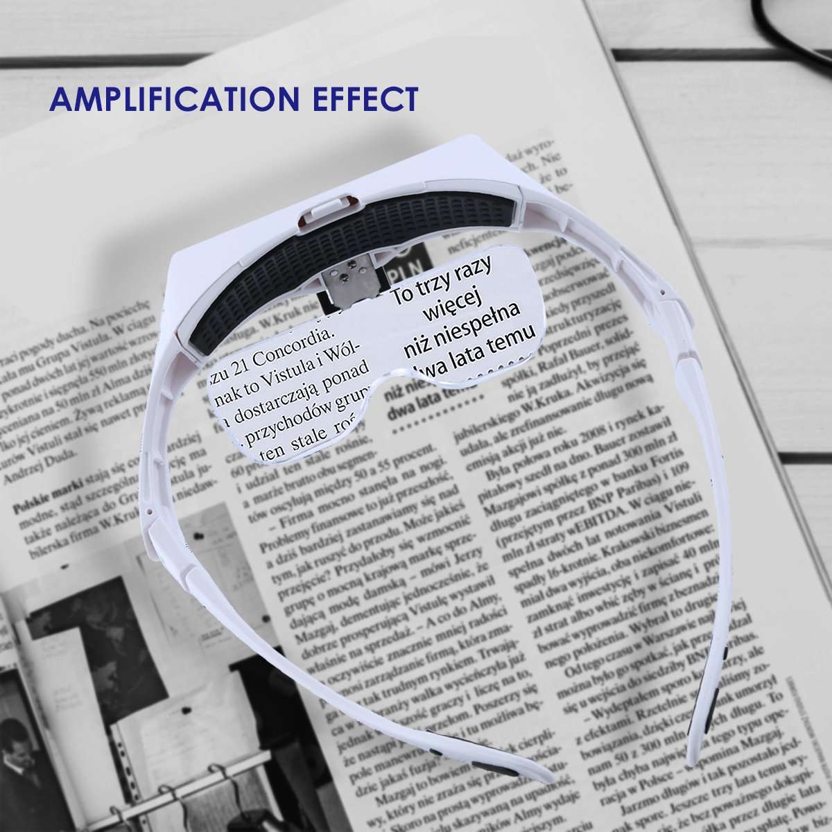 Head Mount Magnifier with 2 Led Professional Jeweler's Loupe Light Bracket and Headband ar