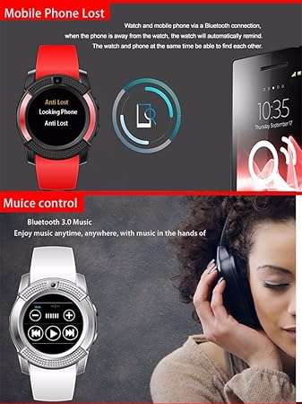 V8 Smartphone Touch Screen Bluetooth Smart Watch