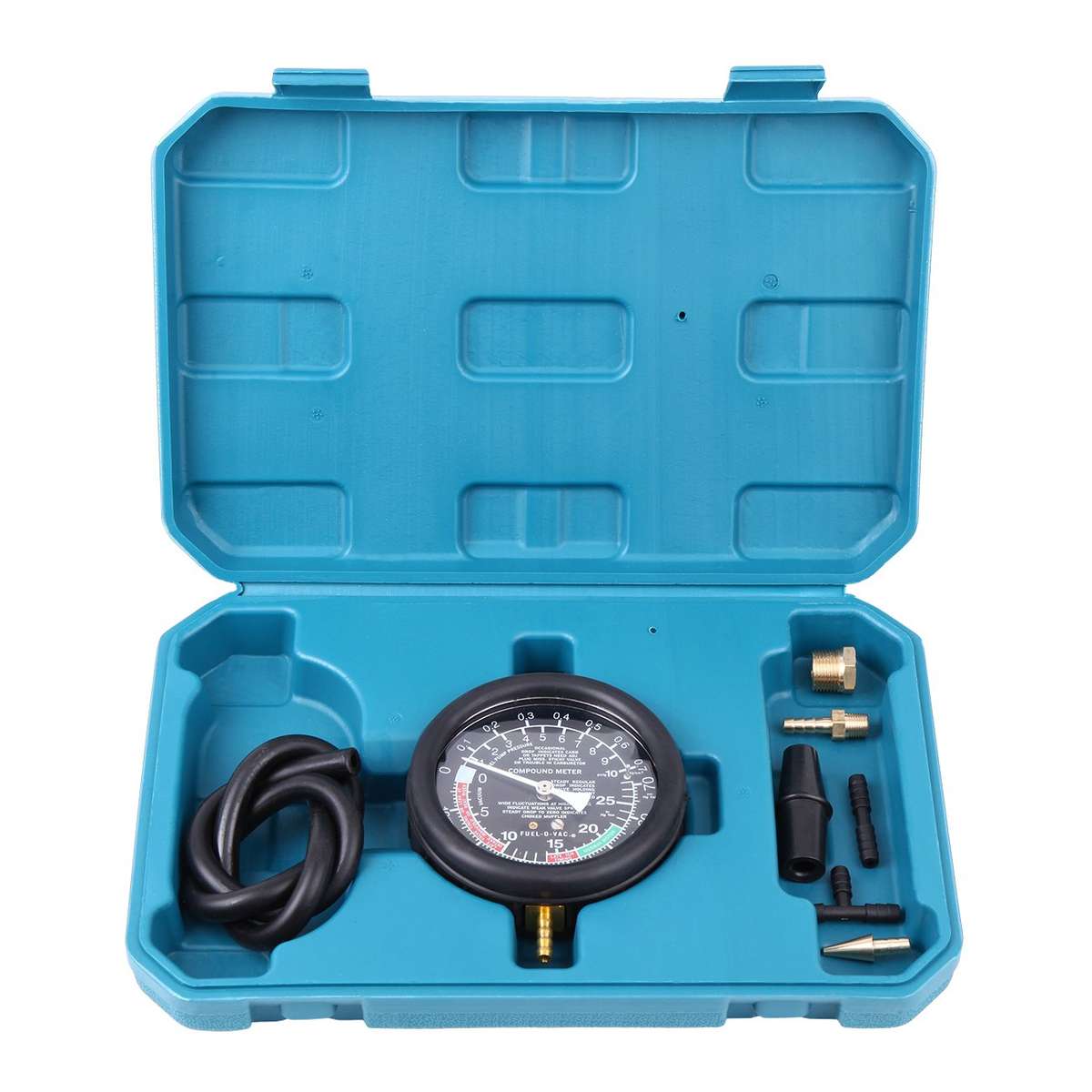 Car Fuel Pump & Valve Vacuum Tester Carburetor Pressure Diagnostic Test Gauge Tool Set