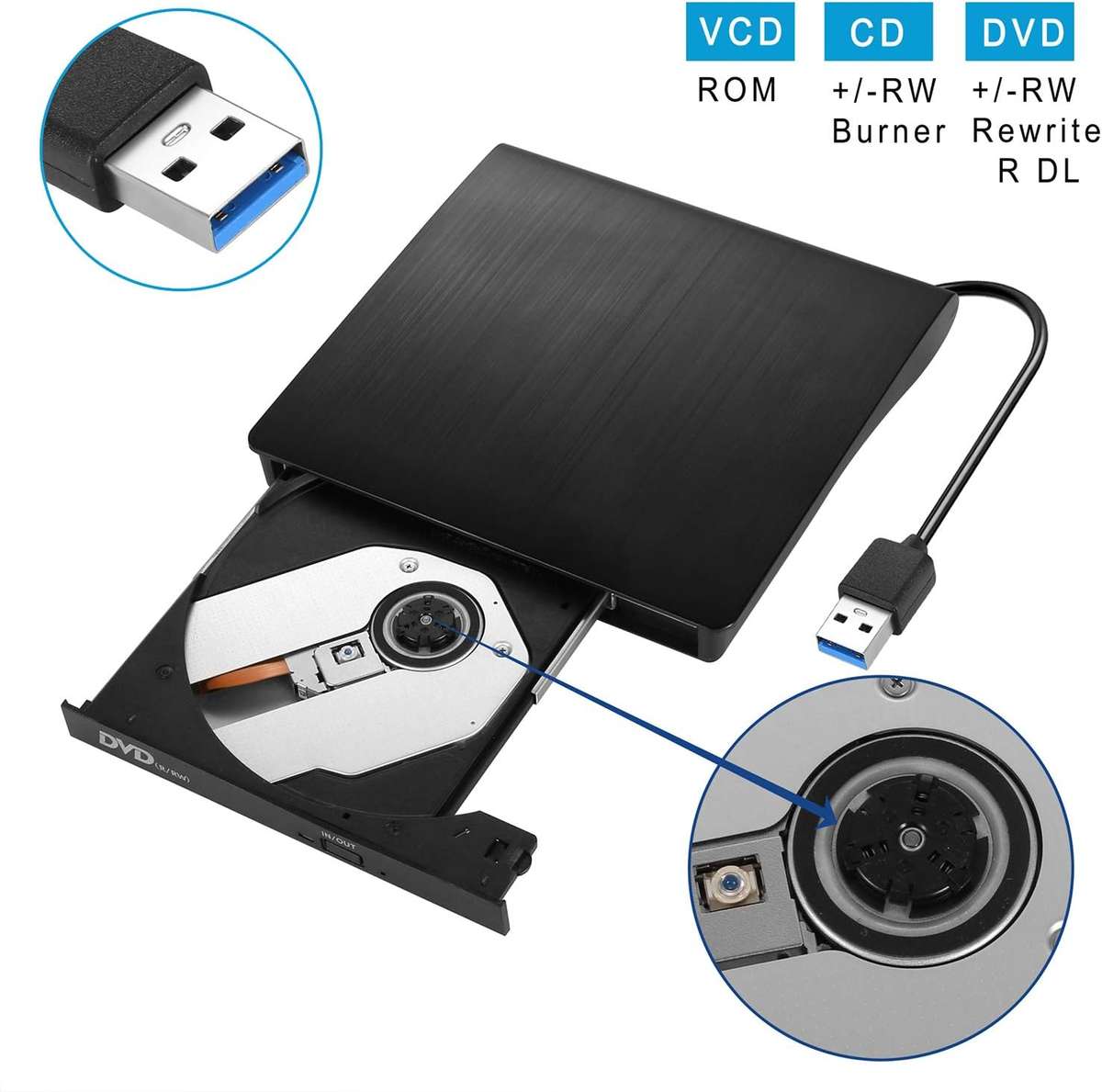 USB 3.0 Slim External Drive - DVD\RW