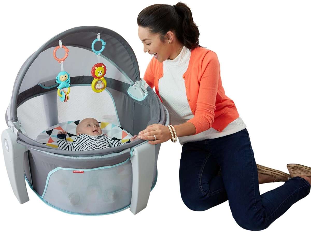 Fisher-Price On-the-Go Baby Dome, Grey/Multi-Color
