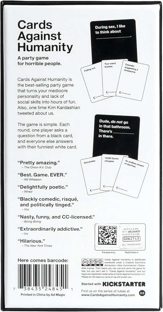 Cards Against Humanity - 100% Authentic