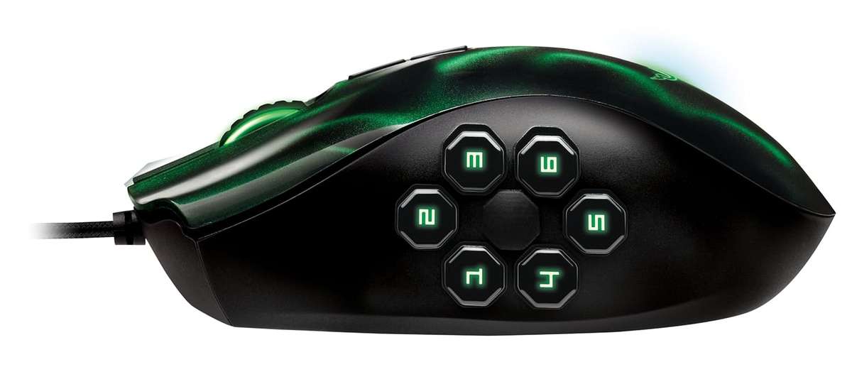 Razer Naga Hex MOBA PC Gaming Mouse - Green