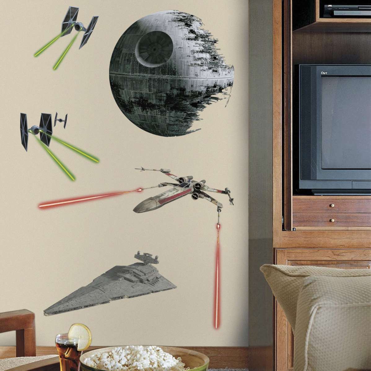 RoomMates RMK3076GM Star Wars Classic Space Ships P&S Giant Wall Decals 17 Co...