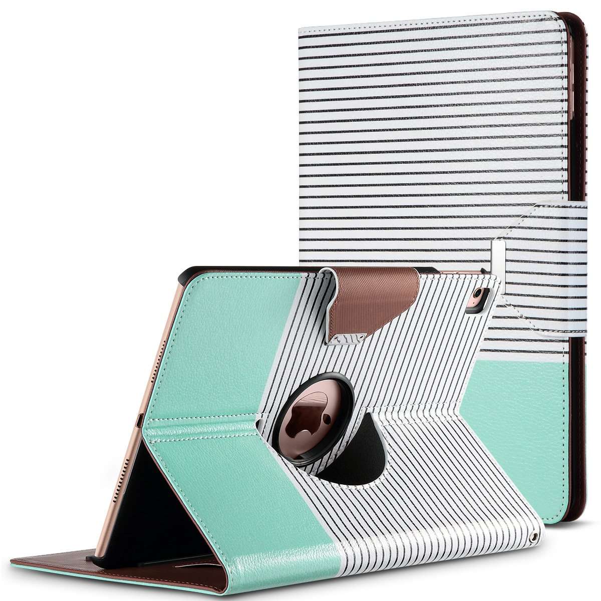iPad Pro 9.7 Case - ULAK [Folio] iPad Pro 9.7 Synthetic Leather Case Rotating Stand [Smart Cover] fo
