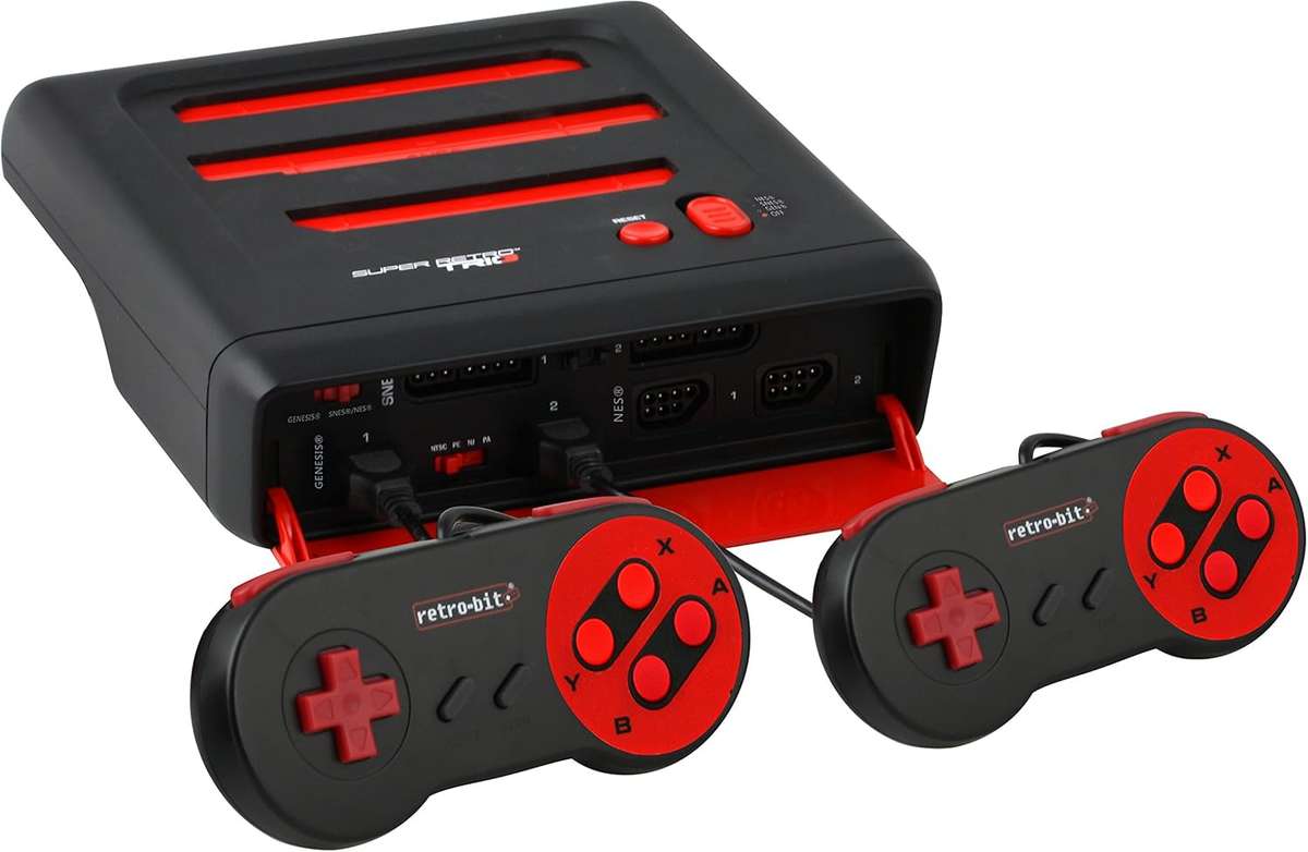 RETRO-BIT RED BLACK SUPER RETRO TRIO CONSOLE / BRAND NEW (SEALED) / BID TO WIN