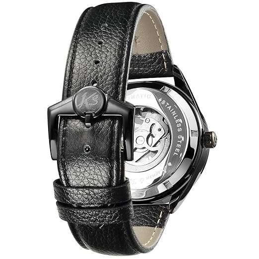 KRONEN & SOHNE Automatic Skeleton FULL BLACK EDITION Watch NEW w/ box, papers