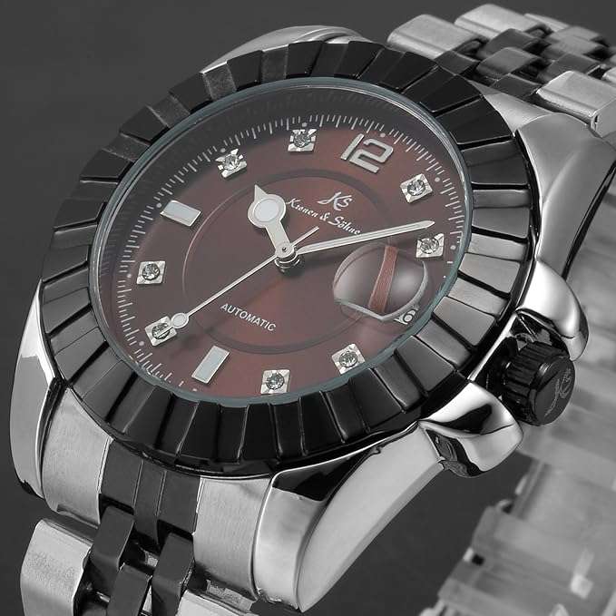 KRONEN & SOHNE Automatic Two Tone Ionized Brown Dial Watch Brand new w/ BOX AND PAPERS