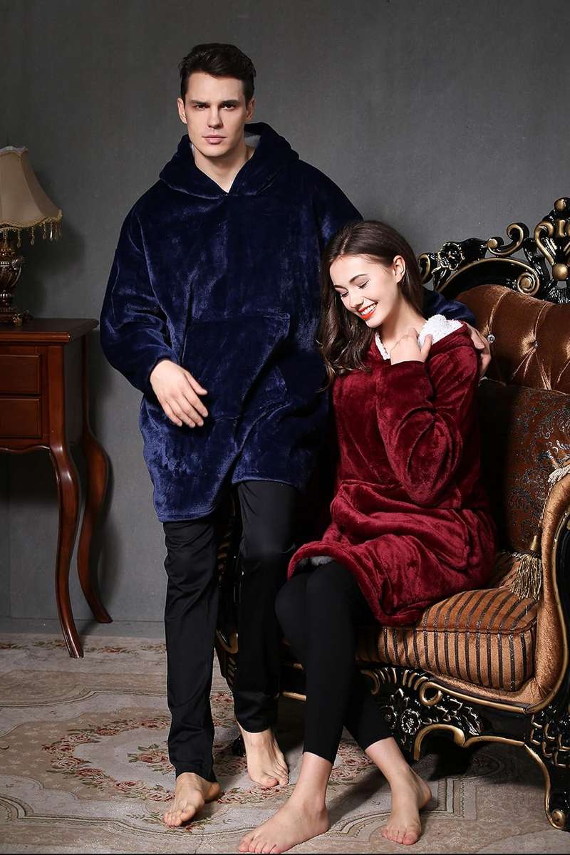 Lazy Huggle Hoodie Wearable Blanket