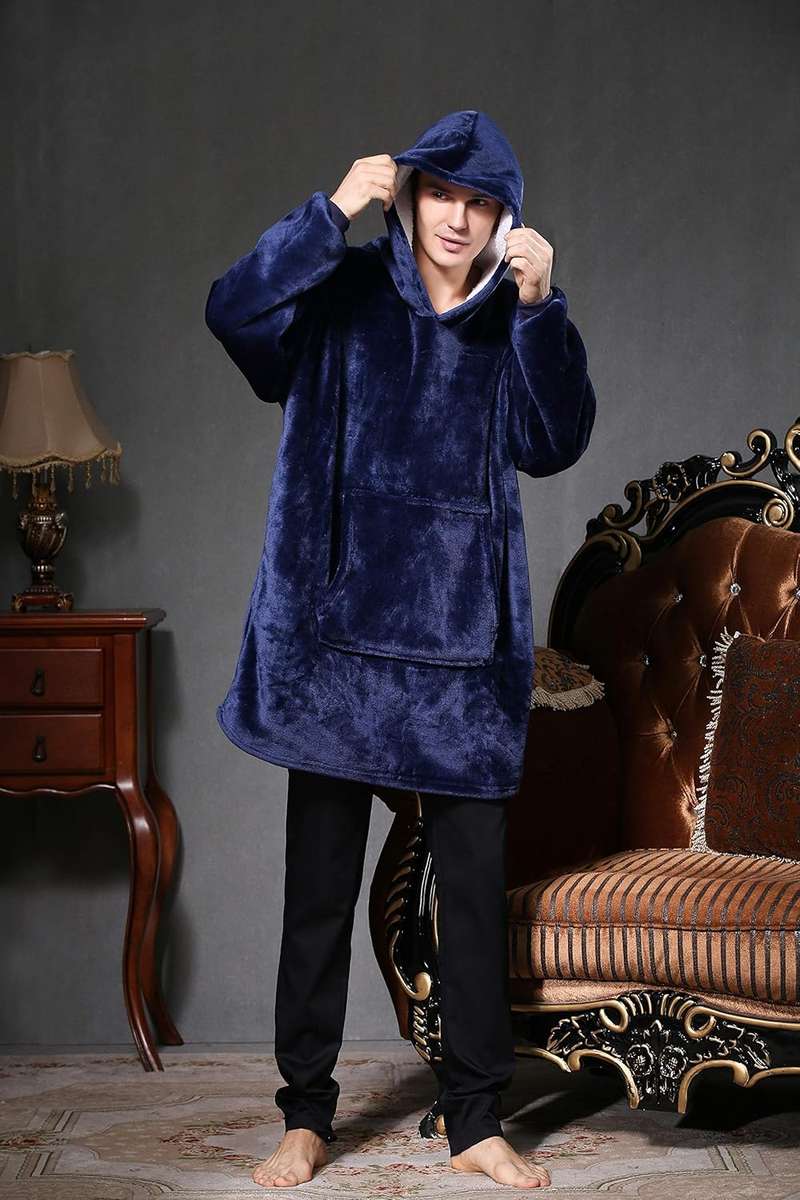 Lazy Huggle Hoodie Wearable Blanket