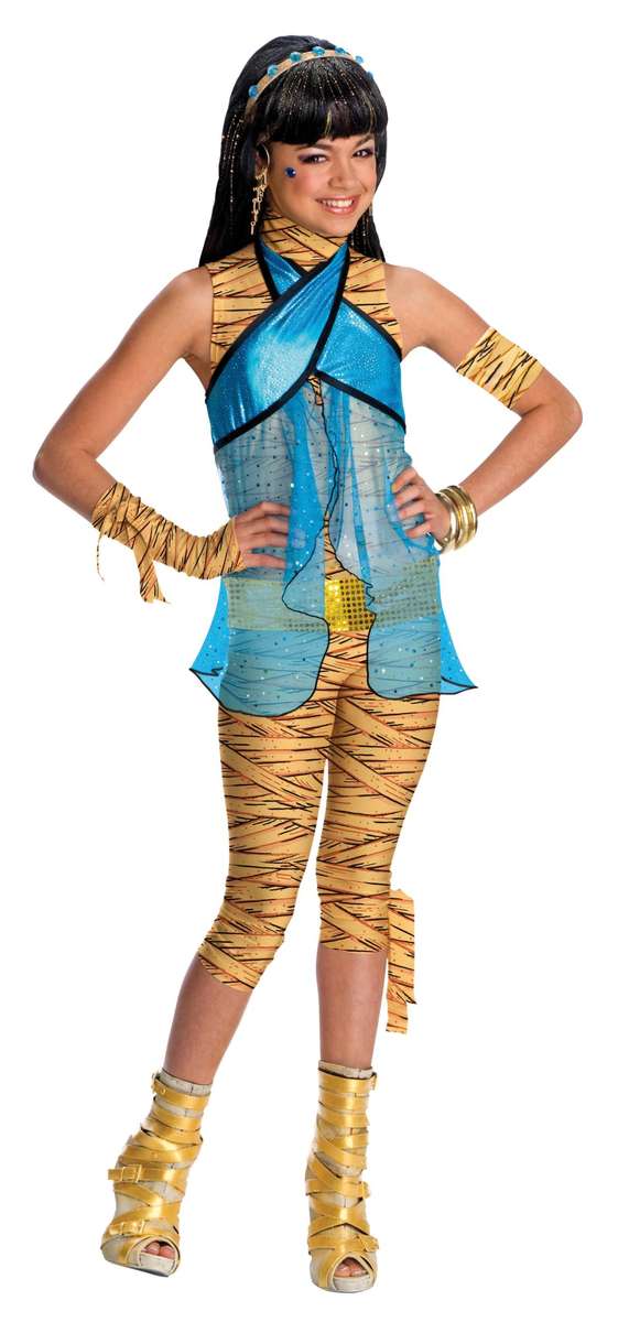 Monster High Cleo de Nile Costume - As Shown - Medium Standard Packaging