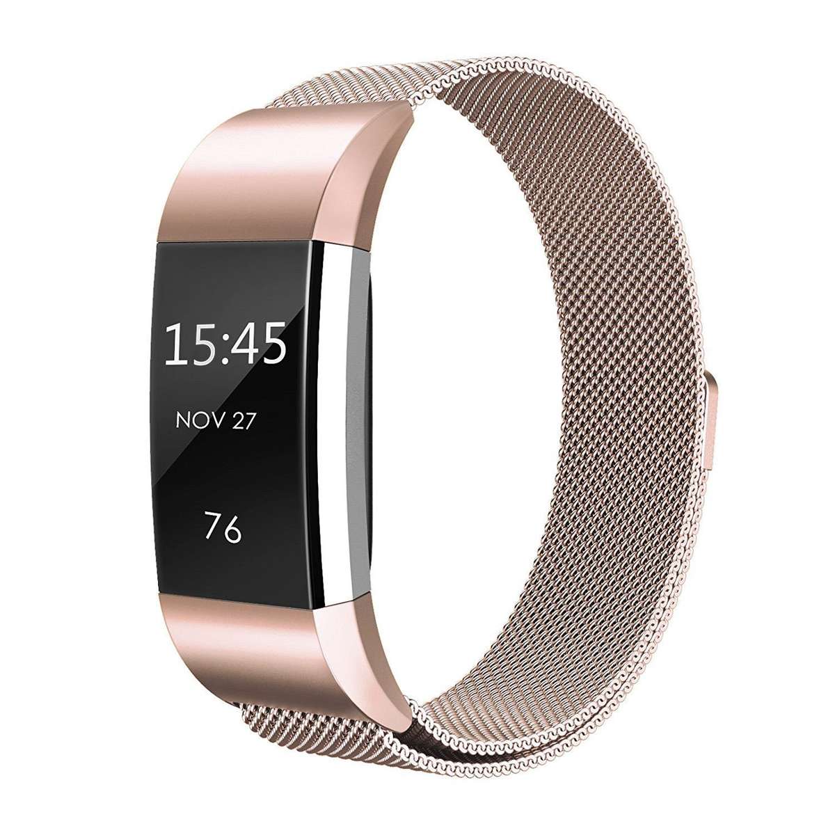 Fitbit Charge 2 BandsAbeky Replacement Band Milanese Metal Wristband Smart Wa...
