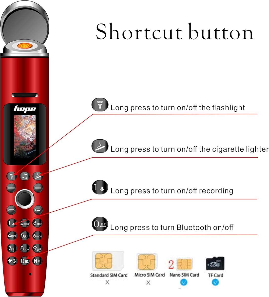 Hope AK009 5 in 1 Mini Phone