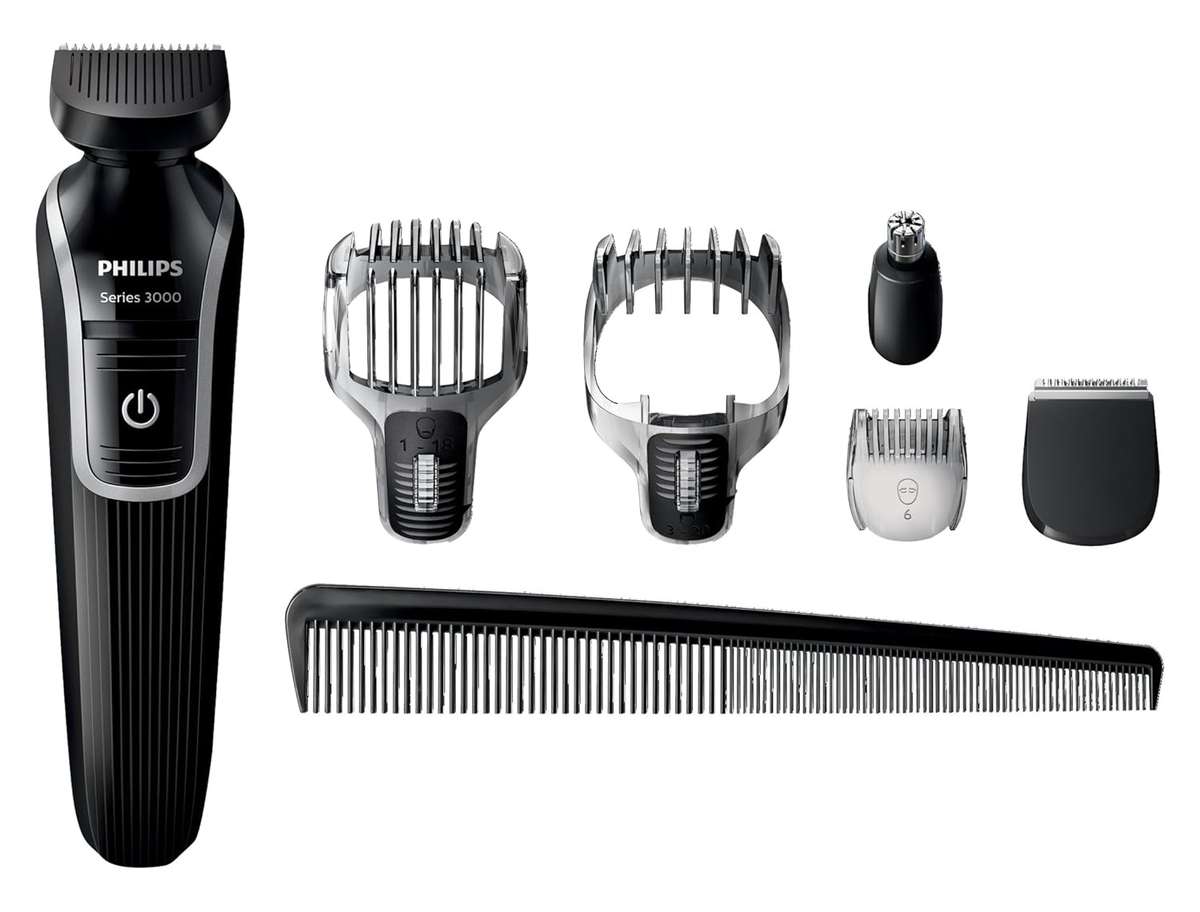 Philips QG3342/23 Series 3000 6-in-1 Waterproof Mens Grooming Kit (Beard/Stubble Trimmer/Hair Clippe