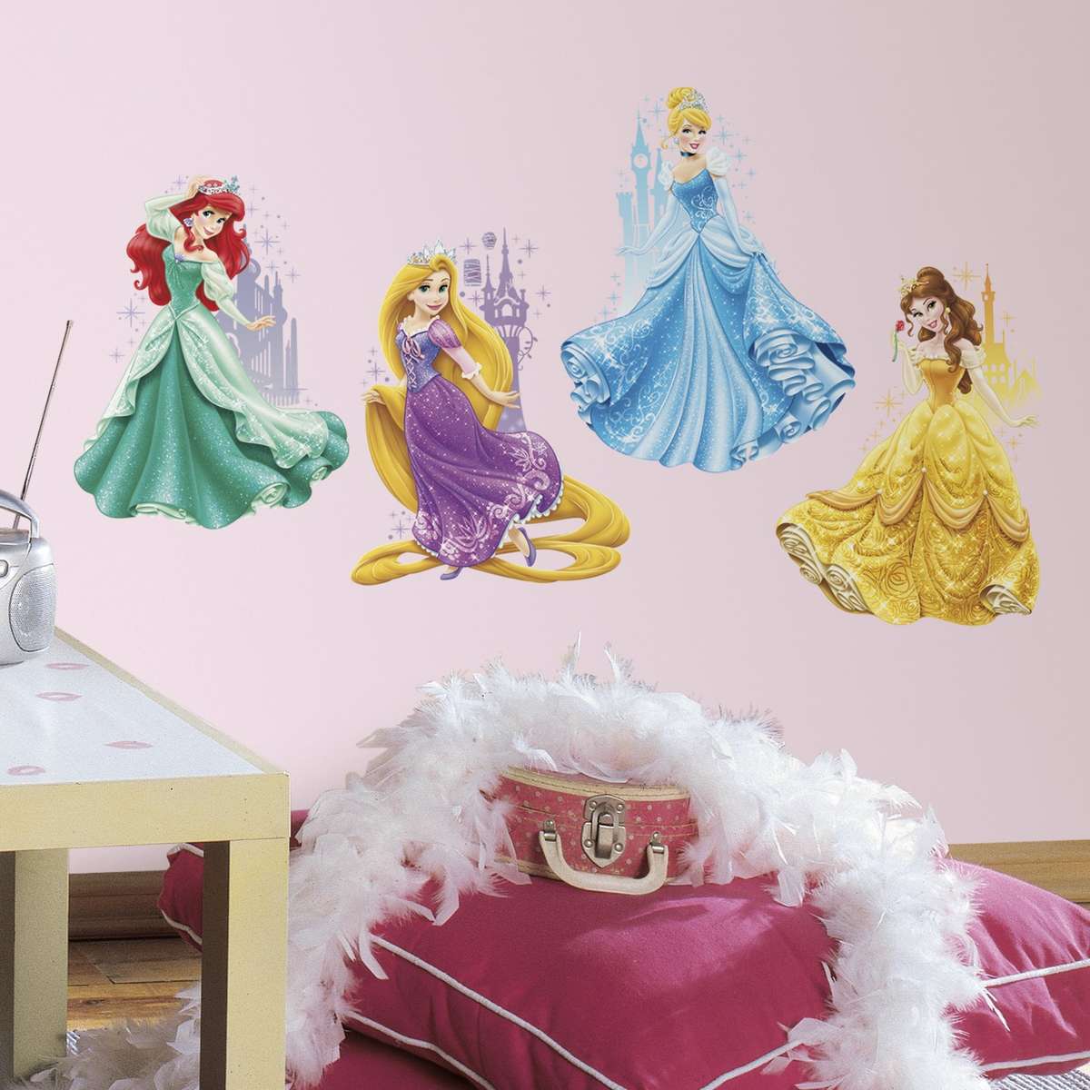 RoomMates RMK2772TB Disney Princesses and Castles Peel and Stick Giant Wall D...