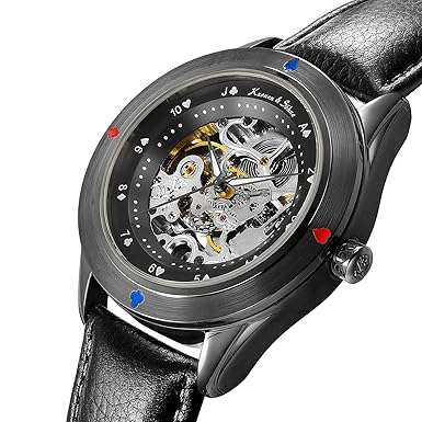 KRONEN & SOHNE Automatic Skeleton FULL BLACK EDITION Watch NEW w/ box, papers
