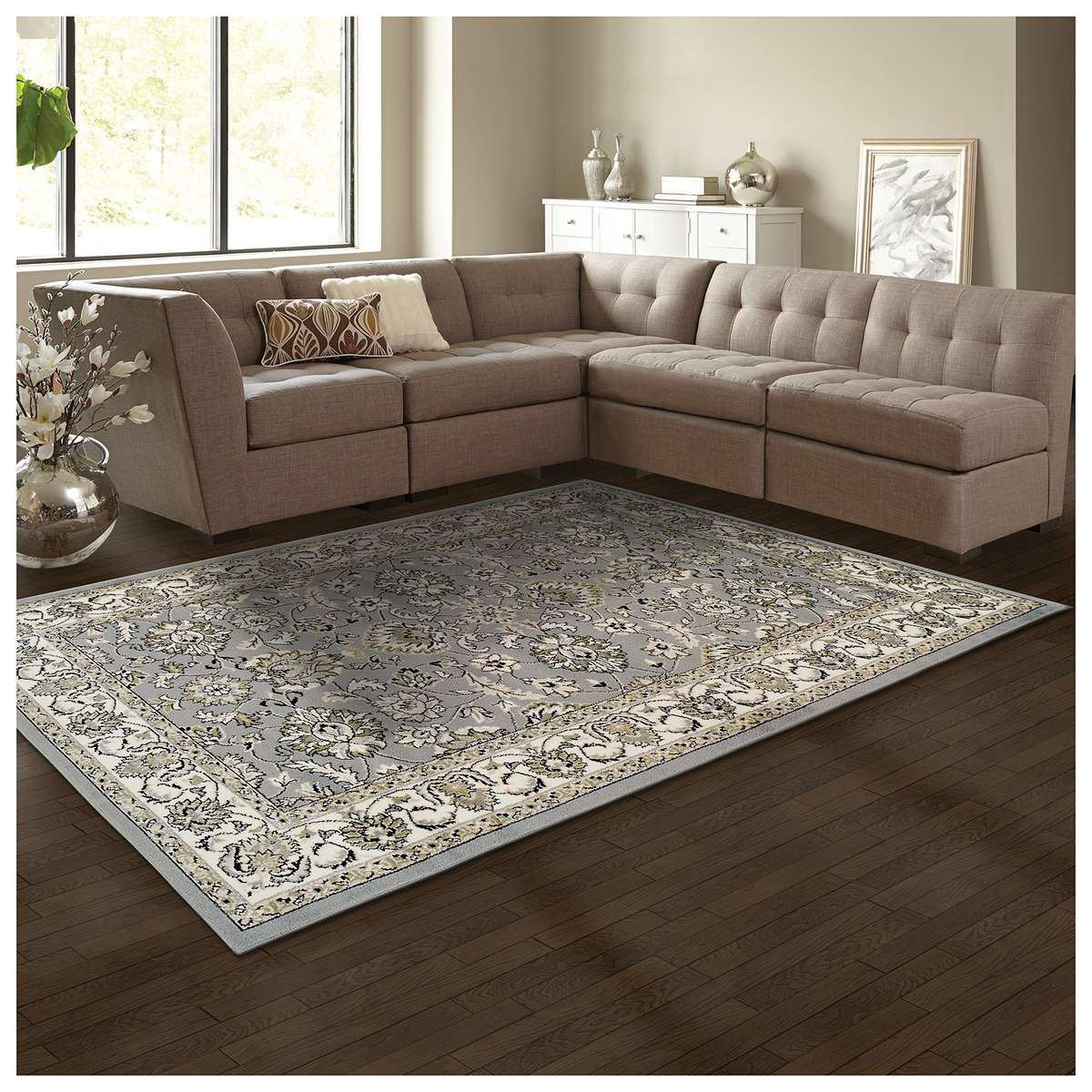 Superior Elegant Lille Collection Area Rug 8mm Pile Height with Jute Backing ...